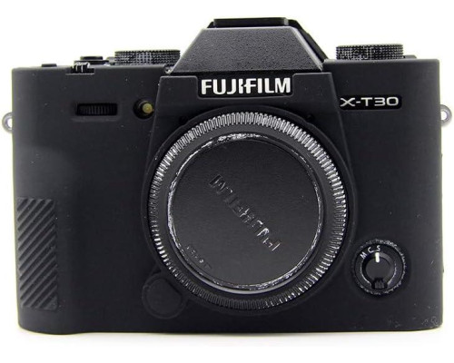 Защитный силиконовый чехол для фотоаппаратов FujiFilm X-T30 - черный