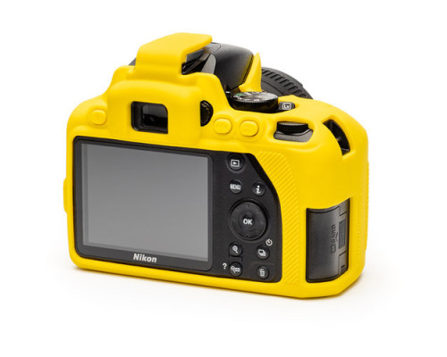 Защитный силиконовый чехол для фотоаппаратов Nikon D3500  - желтый