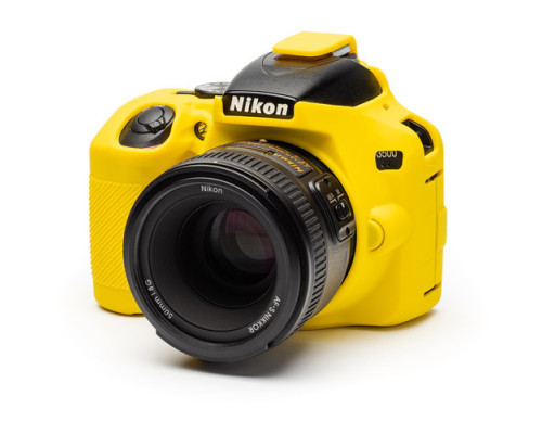 Защитный силиконовый чехол для фотоаппаратов Nikon D3500  - желтый