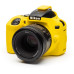 Защитный силиконовый чехол для фотоаппаратов Nikon D3500  - желтый