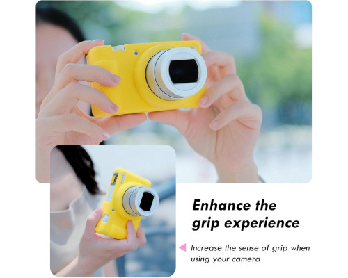 Защитный силиконовый чехол для фотоаппаратов SONY ZV-1F, ZV-1, ZV-1 II - желтый