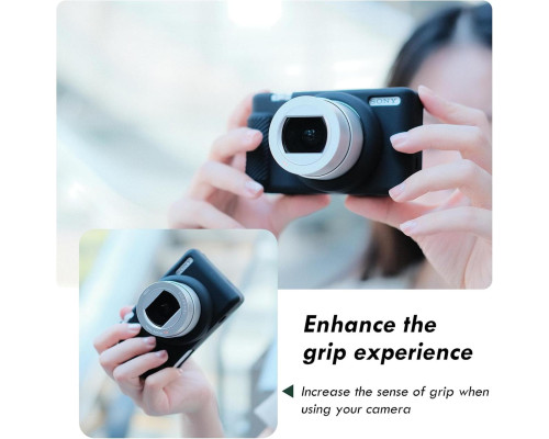 Защитный силиконовый чехол для фотоаппаратов SONY ZV-1F, ZV-1, ZV-1 II - черный