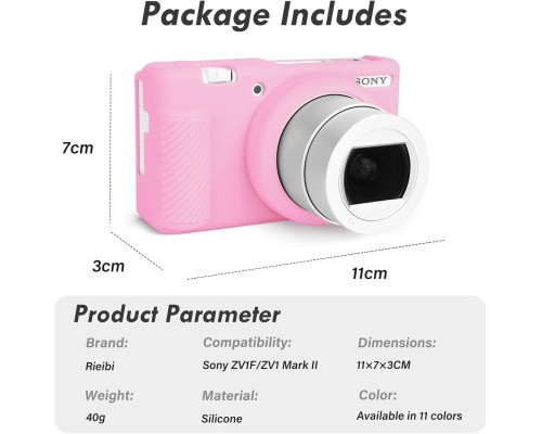 Защитный силиконовый чехол для фотоаппаратов SONY ZV-1F, ZV-1, ZV-1 II - розовый