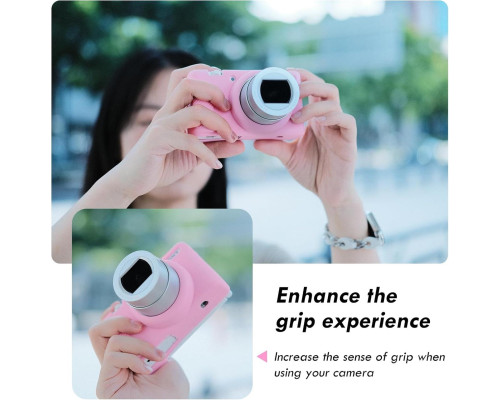 Защитный силиконовый чехол для фотоаппаратов SONY ZV-1F, ZV-1, ZV-1 II - розовый