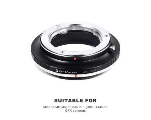 Адаптер (переходник) K&F Concept MD-GFX для объективов Minolta MD на байонет Fuji GFX (KF06.353)