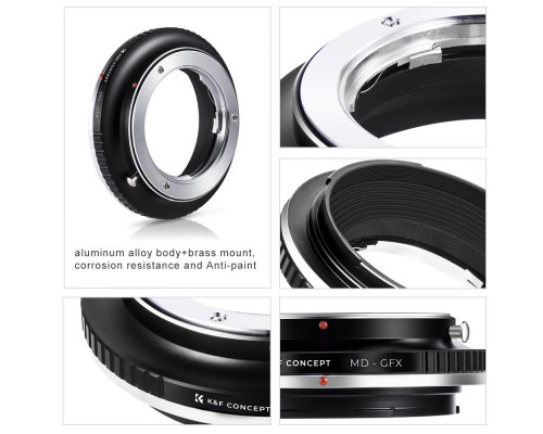 Адаптер (переходник) K&F Concept MD-GFX для объективов Minolta MD на байонет Fuji GFX (KF06.353)