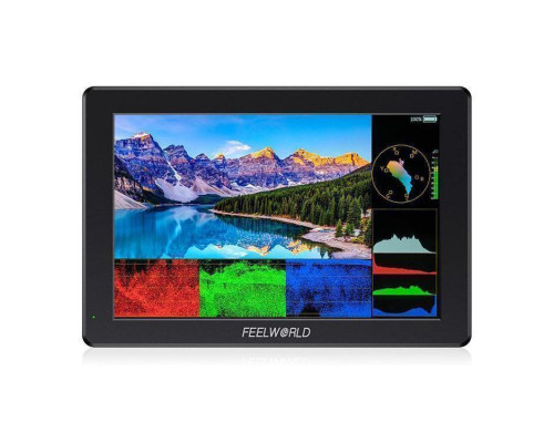 Накамерный монитор, дисплей FeelWorld 7" дюймовый T7S PRO, 2000 cd/m2, 3G SDI 4K HDMI 60 - алюминиевый корпус