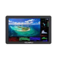 Накамерний монітор, дисплей FeelWorld 6" дюймовий T6, 450 cd/m2, HDMI 4K, 1920x1080 IPS — альмінієвий корпус