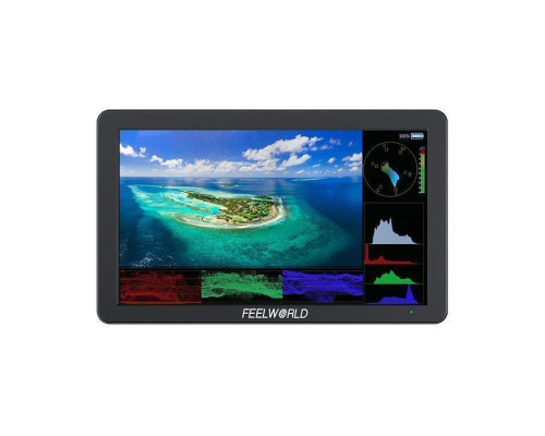 Накамерный монитор, дисплей FeelWorld 6" дюймовый T6, 450 cd/m2, HDMI 4K, 1920x1080 IPS - альминиевый корпус