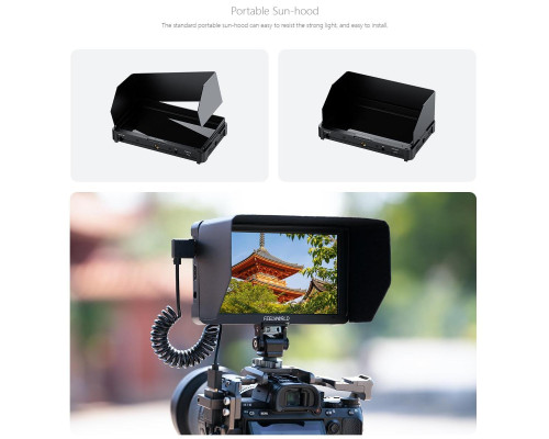 Накамерный монитор, дисплей FeelWorld 6" дюймовый T6, 450 cd/m2, HDMI 4K, 1920x1080 IPS - альминиевый корпус