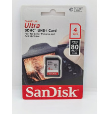 Картка пам'яті SD — Sandisk Ultra SDHC UHS-I — 4 GB (10 Class)