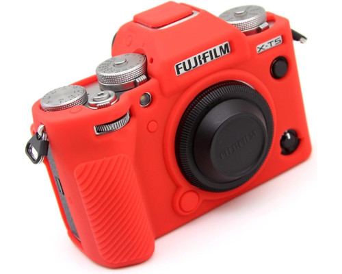 Защитный силиконовый чехол для фотоаппаратов FujiFilm X-T5 - красный