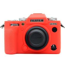 Захисний силіконовий чохол для фотоапаратів FujiFilm X-T5 — червоний