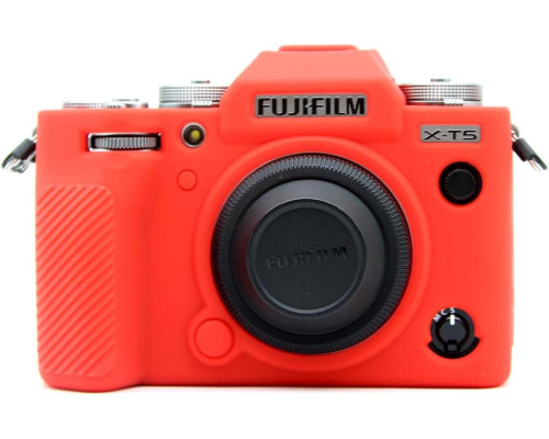 Защитный силиконовый чехол для фотоаппаратов FujiFilm X-T5 - красный