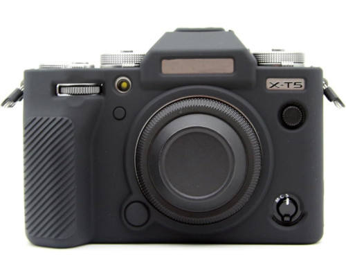 Защитный силиконовый чехол для фотоаппаратов FujiFilm X-T5 - черный