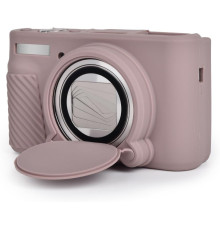 Захисний силіконовий чохол із кришкою для фотоапаратів CANON Powershot SX740, SX730 — сірий
