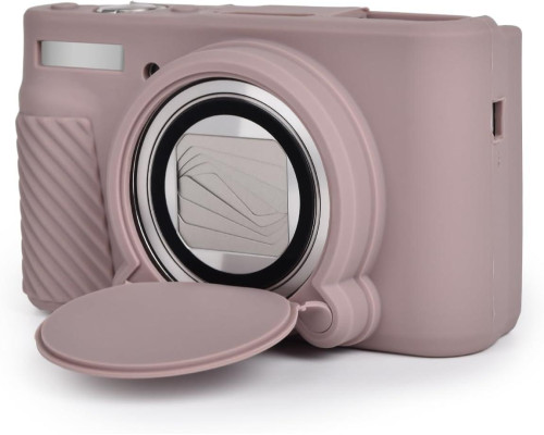 Защитный силиконовый чехол с крышкой для фотоаппаратов CANON Powershot SX740, SX730 - серый