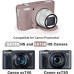 Защитный силиконовый чехол с крышкой для фотоаппаратов CANON Powershot SX740, SX730 - серый
