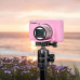 Защитный силиконовый чехол с крышкой для фотоаппаратов CANON Powershot SX740, SX730 - розовый