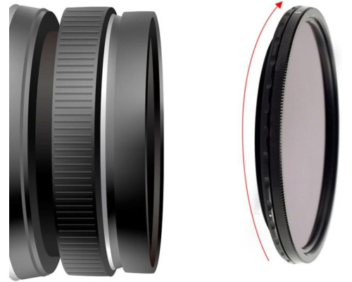 Нейтрально-серый светофильтр Haida PROII Variable ND Filter с переменной плотностью (1.5-5.0 стопов) - 77 мм (код HD4663)