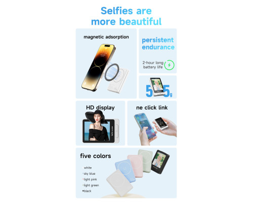 A1 Vlog Selfie Monitor — магнитный экран для селфи и стримов для задней камеры смартфона