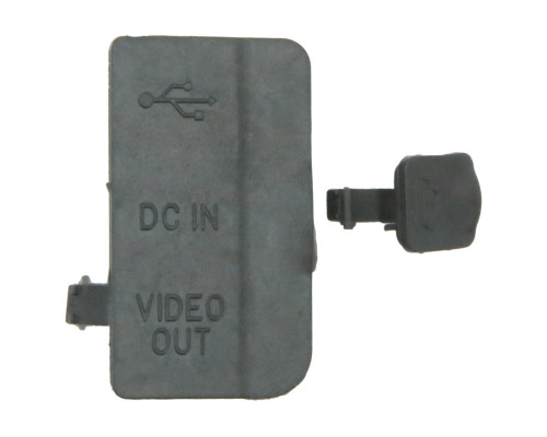 Комплект: заглушка резинка USB, разъем ДУ и Video OUT для фотоаппарата Nikon D80 - 2 шт