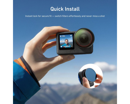 Набор светофильтров Telesin (CPL+ND8+ND16+ND32) для DJI Osmo Action 6 (код S5-FLT-40) - 4 шт