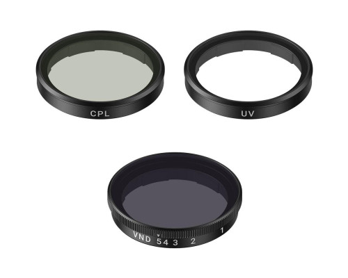 Набор светофильтров Telesin (CPL+VND (ND2-ND32)+UV) для DJI Osmo Action 6 (код S5-FLT-41) - 3 шт