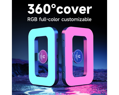 Кольцевая LED лампа ZGRL-01 RGB - цветная с магнитным держателем для смартфона и мини-штативом