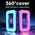 Кольцевая LED лампа ZGRL-01 RGB - цветная с магнитным держателем для смартфона и мини-штативом