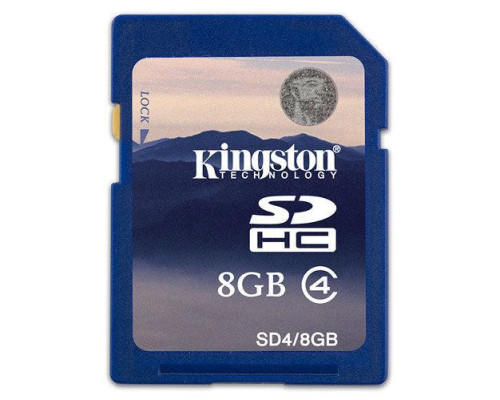 Карта памяти SD - Kingston SDHC - 8 GB (4 Class)