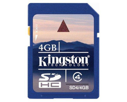 Карта памяти SD - Kingston SDHC - 4 GB (4 Class)
