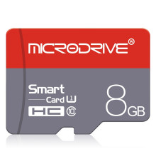 Картка пам'яті Microdrive Micro SD/TF 8 GB (10 class) з адаптером для SD