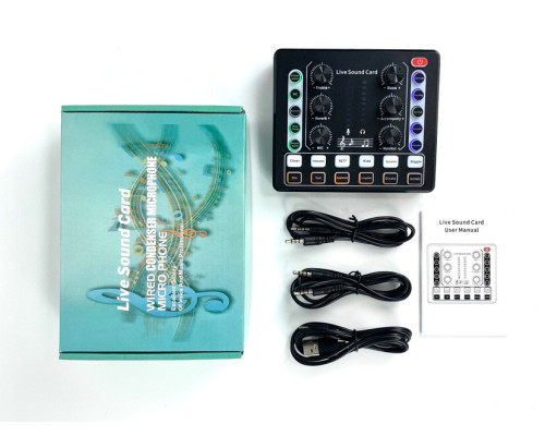 Внешняя звуковая карта M8, аудиоинтерфейс, микшер, Bluetooth адаптер Live Sound Card USB-гарнитура для микрофона