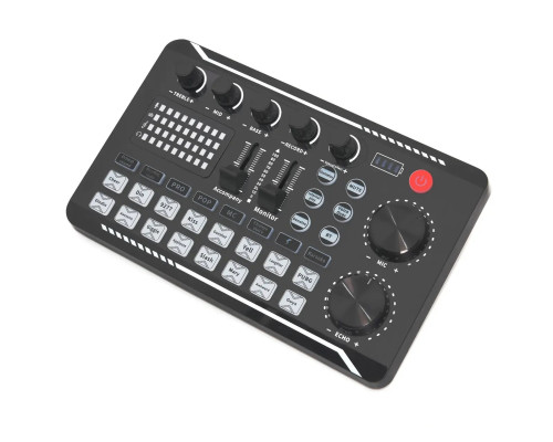 Внешняя звуковая карта F998, аудиоинтерфейс, микшер, Bluetooth адаптер Live Sound Card USB-гарнитура для микрофона Voice Changer
