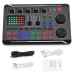 Внешняя звуковая карта F998, аудиоинтерфейс, микшер, Bluetooth адаптер Live Sound Card USB-гарнитура для микрофона Voice Changer