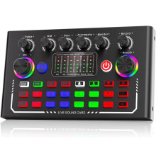 Зовнішня звукова карта F009, аудіоінтерфейс, мікшер, Bluetooth адаптер Live Sound Card USB-гарнітура для мікрофона Voice Changer
