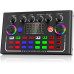 Внешняя звуковая карта F009, аудиоинтерфейс, микшер, Bluetooth адаптер Live Sound Card USB-гарнитура для микрофона Voice Changer
