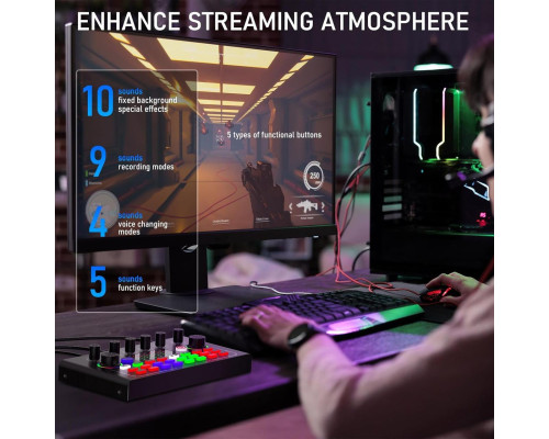 Внешняя звуковая карта F009, аудиоинтерфейс, микшер, Bluetooth адаптер Live Sound Card USB-гарнитура для микрофона Voice Changer