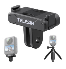 Магнітний адаптер TELESIN з двома захоплювачами для DJI OSMO Action 3, 4, 5 Pro, OSMO360 (код S7-JBK-23-TDJ)