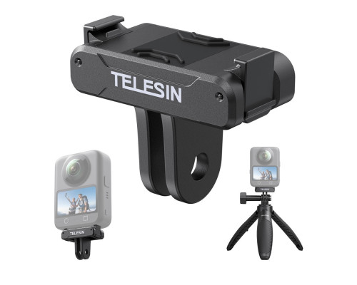 Магнитный адаптер TELESIN с двумя захватами для DJI OSMO Action 3, 4, 5 Pro, OSMO360 (код S7-JBK-23-TDJ)
