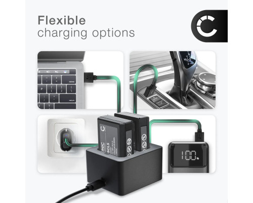 Зарядное устройство с USB - TYPE-C для 2-х аккумуляторов Leica BP-SCL5 (Leica 24003) для камер Leica M10, M10P, M10R