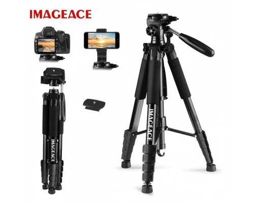 Штатив IMAGEACE 1881 для фотоаппаратов, камер, телефонов + крепление для телефона и сумкой