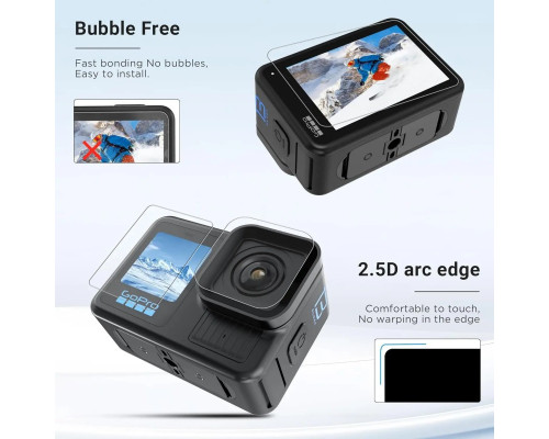 Защитное стекло для дисплея и объектива GoPro Hero 13 (на оба дисплея и объектив)