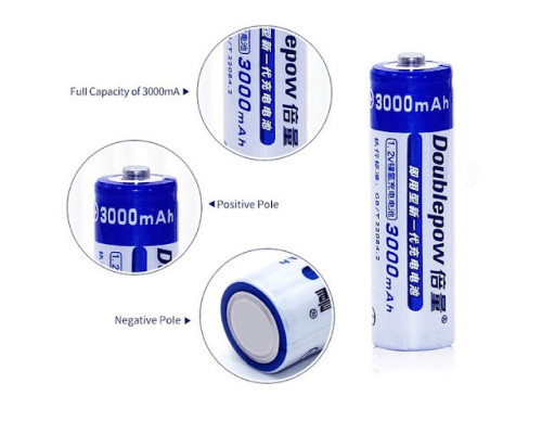 Аккумуляторы AA  (пальчиковые) - Doublepow 3000 mAh (1 шт) Ni-Mh
