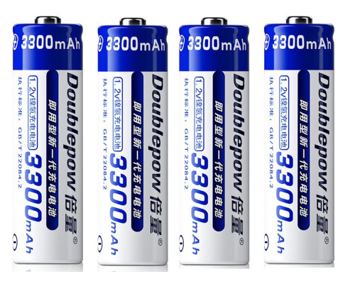 Аккумуляторы AA  (пальчиковые) - Doublepow 3300 mAh (4 шт) Ni-Mh