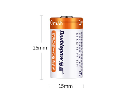 Аккумулятор CR2, (RCR2) Doublepo 800 mwh