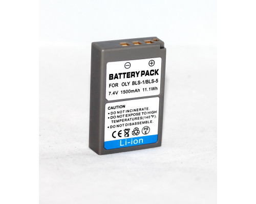 Акумулятор для фотоапаратів OLYMPUS - BLS-5 (PS-BLS5, BLS-50) - анлог на 1500 ma