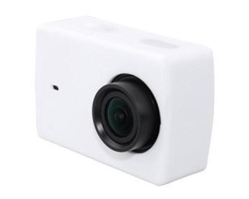 Силіконовий чохол з кришкою на об'єктив для екшн камер Xiaomi YI II 4K, 4K Plus, YI Lite білий (код № XTGP334)