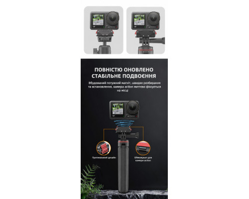 Магнитный адаптер Desiontal с двумя захватами для DJI OSMO Action 3, 4, 5 (код KC-02 )
